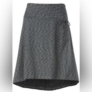 The North Face Cypress Heather gray jersey knit drawstring ruched front skirt. S